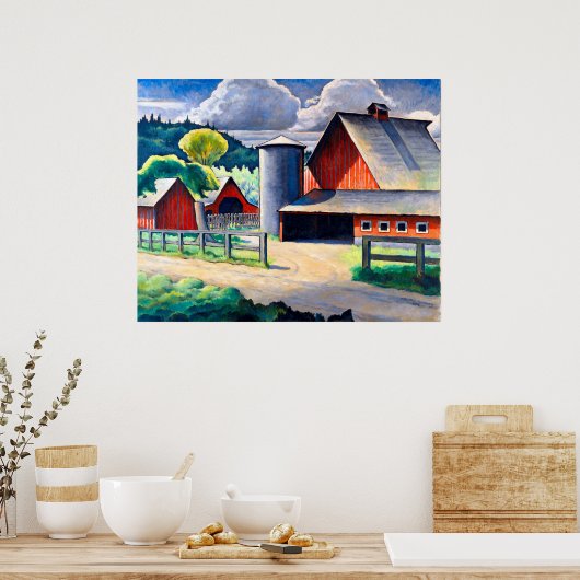 農場野村健次郎1934年素朴美術 ポスター (キッチン)