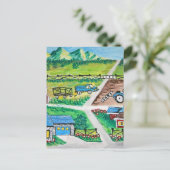 農場風景画 ポストカード (スタンド正面)