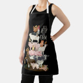 農場、かわいい動物、国で生活がより良い エプロン (インサイチュ)