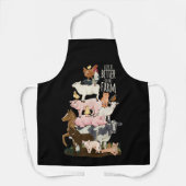 農場、かわいい動物、国で生活がより良い エプロン (正面)