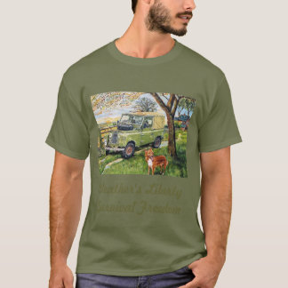 "農場"のオールドスタイルランドローバー Tシャツ