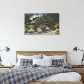 「農場」のビュー、キャロル・ロンバードの家 キャンバスプリント (インサイチュ (寝室))