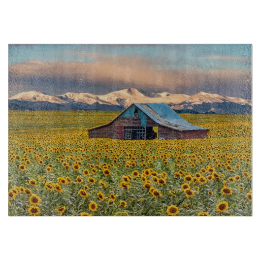 農場 |ひまわり畑 カッティングボード (正面)