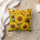 農場 |ひまわり畑 クッション (ブランケット)