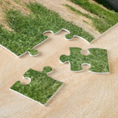 農場 |アメリカ国旗を持つ赤い納屋 ジグソーパズル (側面)