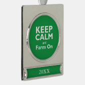 農場 シルバープレートバナーオーナメント (右)