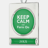 農場 シルバープレートバナーオーナメント (左)