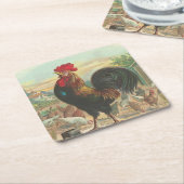 農場 スクエアペーパーコースター (アングル)