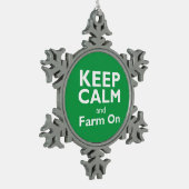 農場 スノーフレークピューターオーナメント (左)