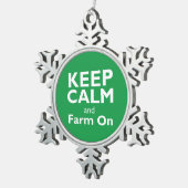 農場 スノーフレークピューターオーナメント (右)