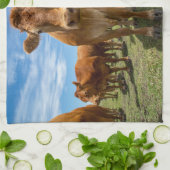 農場 |ブラウンカウグループ キッチンタオル (折り畳み)