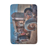 農場 |ラスティアンティークトラクター バスマット (正面縦)