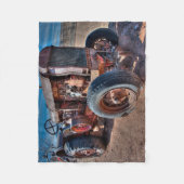 農場 |ラスティアンティークトラクター フリースブランケット (正面)