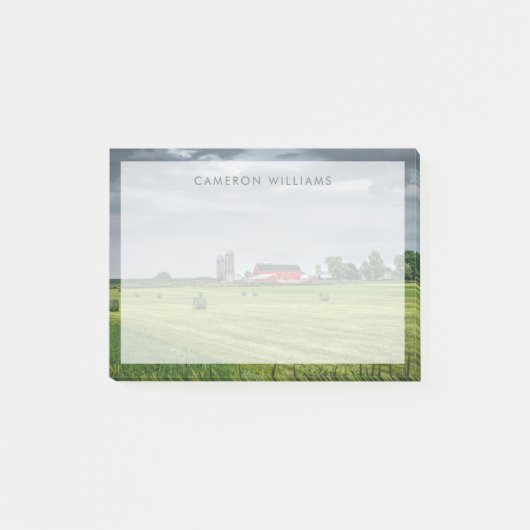 農場 |レッドバーン&サイロ春 ポストイット (正面)