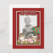 農場(写真カード)でパーティを楽しもう 招待状 (正面/裏面)