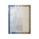 農場 |小麦フィールドの古い赤い納屋 ノートパッド (回転)