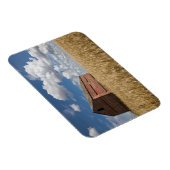 農場 |小麦フィールドの古い赤い納屋 マグネット (右側)