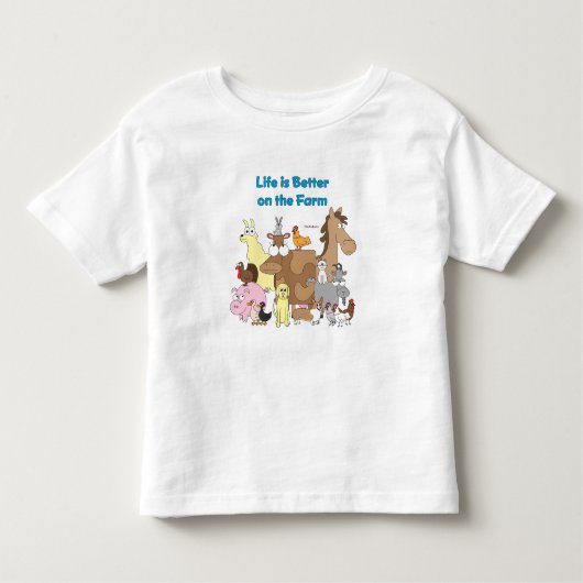 農場-幼児のワイシャツでよくして下さい トドラーTシャツ (正面)