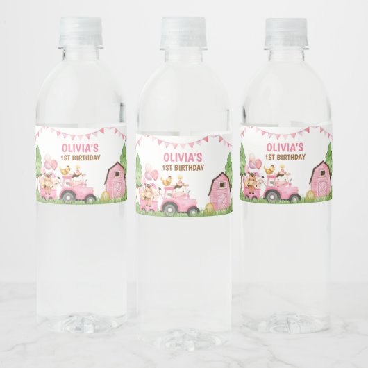 農場、納屋の動物、農場、水筒L ペットボトルラベル (ボトル)