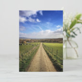 農場 |英語のカントリーサイドダートロード サンキューカード (スタンド正面)