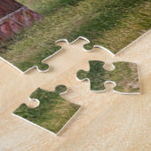 農場 |赤素朴納屋（アメリカ国旗） ジグソーパズル (側面)