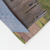 農場 |赤素朴納屋(アメリカ国旗) フリースブランケット (角)