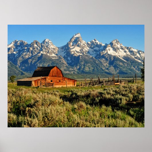 農場 |雪に覆われたバーン ポスター (正面)