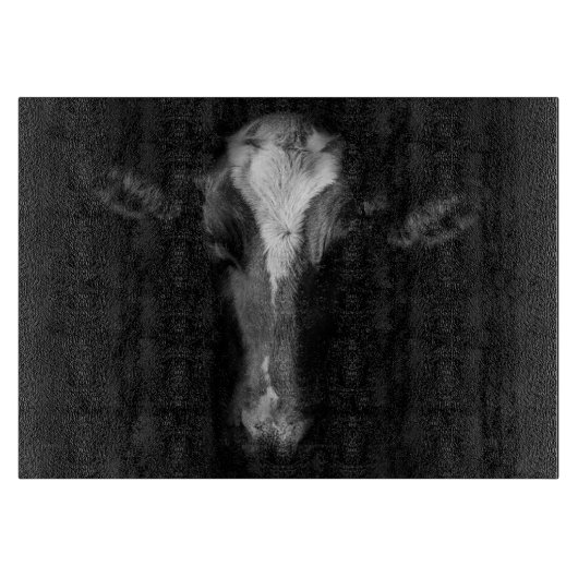 農場 | B&Wカウヘッドショット カッティングボード (正面)