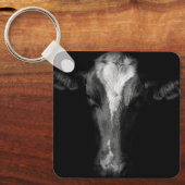 農場 | B&Wカウヘッドショット キーホルダー (正面)