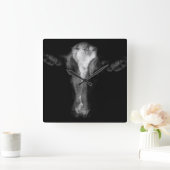 農場 | B&Wカウヘッドショット スクエア壁時計 (ホーム)