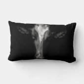 農場 | B&Wカウヘッドショット ランバークッション (裏面)