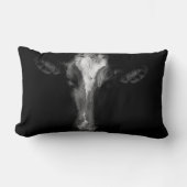 農場 | B&Wカウヘッドショット ランバークッション (正面)