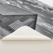 農場 | BW American Flag Barn Scene シェルパブランケット (3/4)