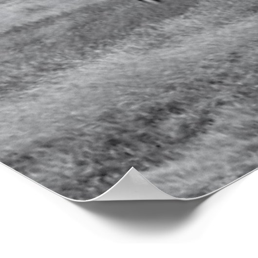 農場 | BW American Flag Barn Scene ポスター (角)