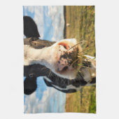 農場 | Holstein Cow Chewing キッチンタオル (縦)