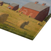 農場 | Red Barns Near Hay Bales カッティングボード (角)