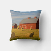 農場 | Red Barns Near Hay Bales クッション (裏面)