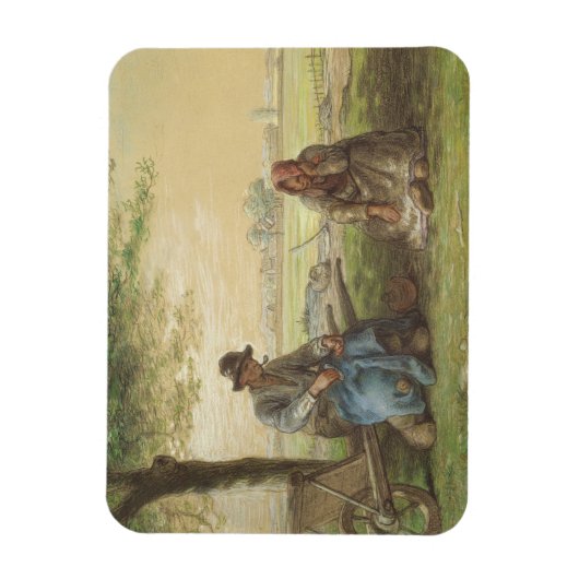 農夫が休む マグネット (縦)