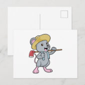 農夫のねずみ(斧と帽子) ポストカード (正面/裏面)