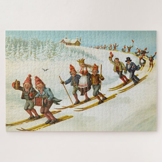 農夫のウィルヘルム結婚・ラーセンのクリスマスカード ジグソーパズル (横)