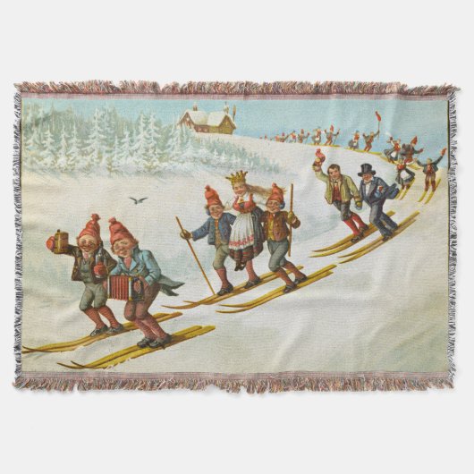 農夫のウィルヘルム結婚・ラーセンのクリスマスカード スローブランケット (正面)