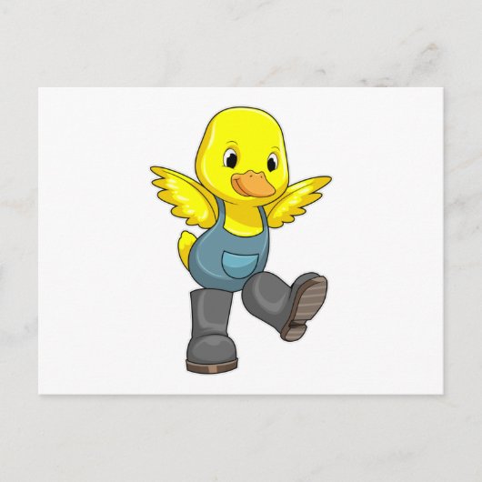農夫のダック（ブーツを履く） ポストカード (正面)