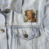 農夫のポートレート（Ipolit Stranmbu著） 缶バッジ (インサイチュ)