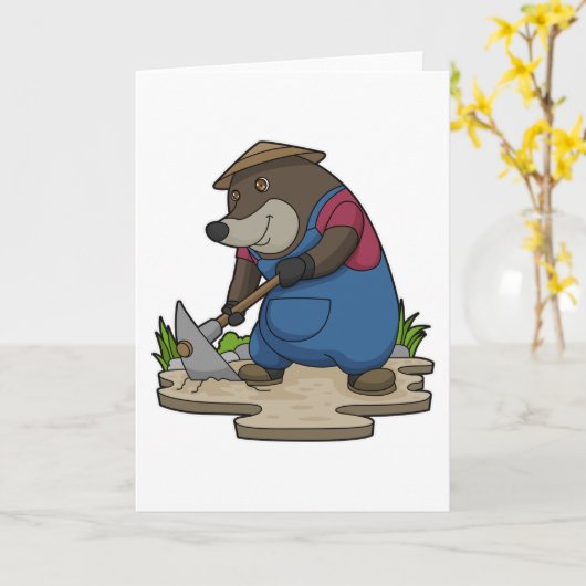 農夫のモグラ カード (黄色い花)