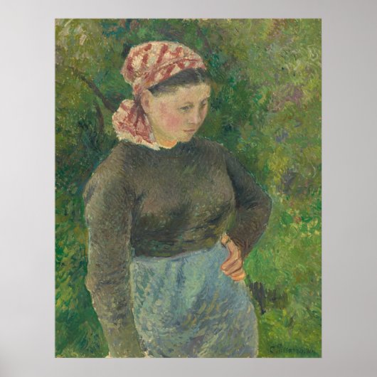 農夫の女性 – カミーリピサロファインアート ポスター (正面)