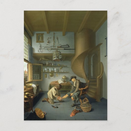 農夫の理容師の世話をする足外科医 ポストカード (正面)