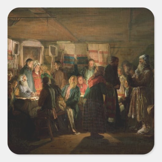 農夫の農夫の訪結婚問 スクエアシール (正面)