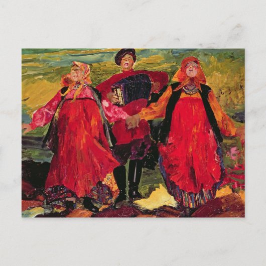 農夫ロシアのの歌 ポストカード (正面)