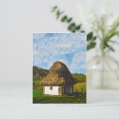 農夫伝統的の茅葺き小屋 ポストカード (スタンド正面)