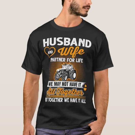 農夫夫婦 生涯のパートナー Tシャツ (正面)